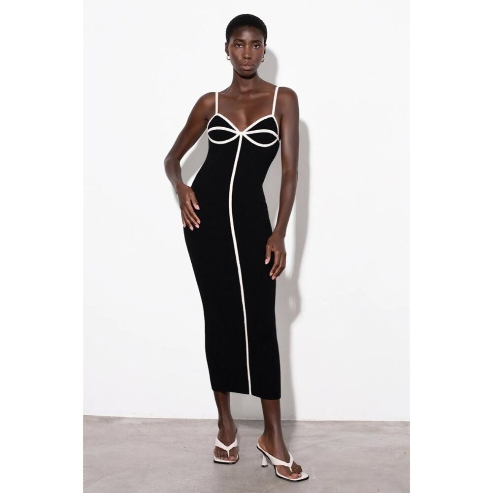 Mara Hoffman Sasha Midi Black Dress Small - Picture 4 of 13